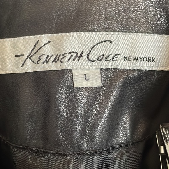 kenneth cole leather jacket large - Picture 3 of 7